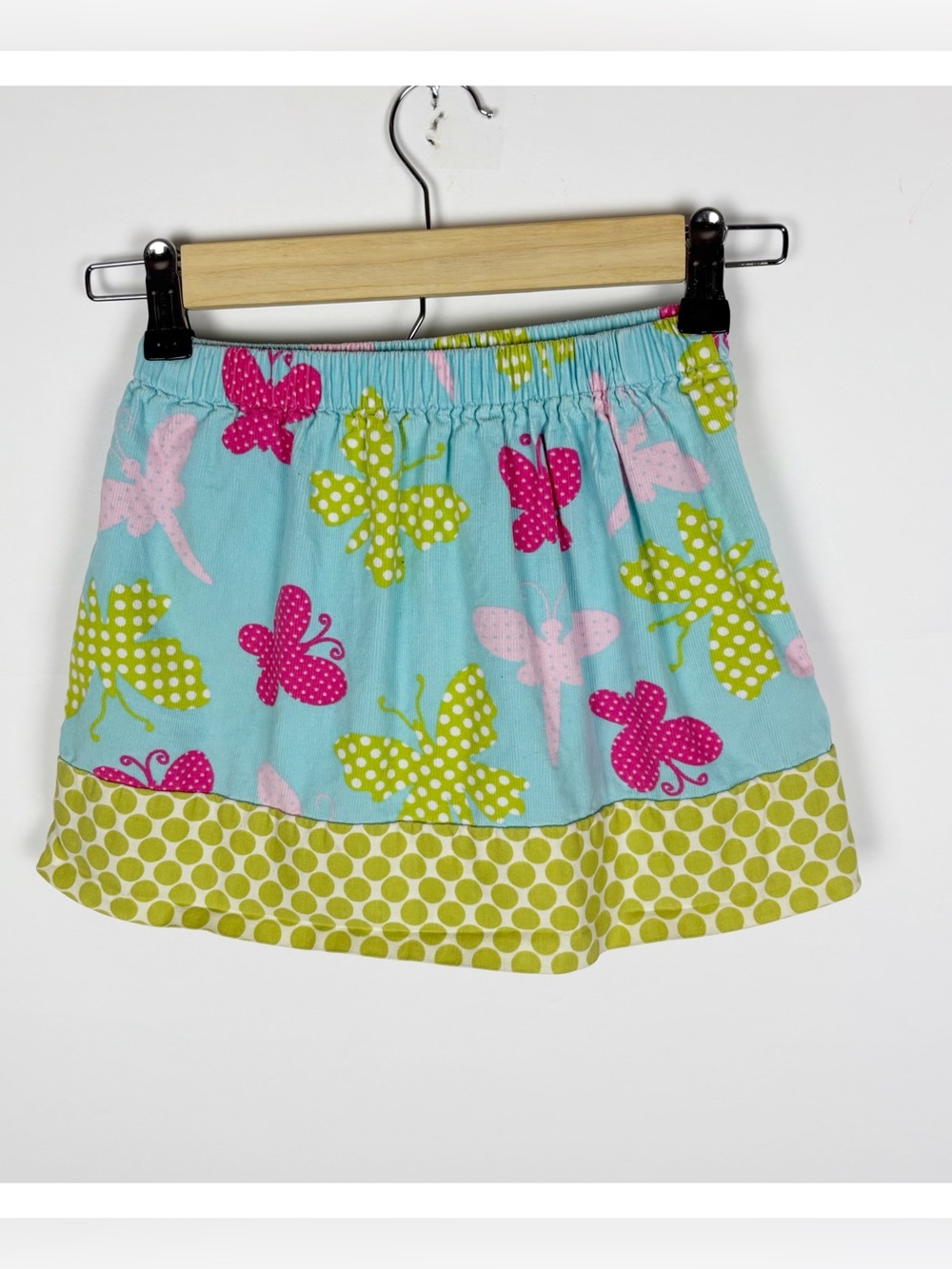 Hannah Kate Skirt Girls Size 5 Pull On A Line Butterfly Polka Dot